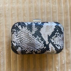 Small Snakeskin Print Clutch
